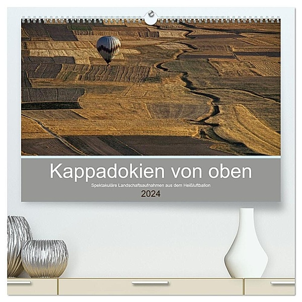 Kappadokien von oben (hochwertiger Premium Wandkalender 2024 DIN A2 quer), Kunstdruck in Hochglanz, Peter Schürholz