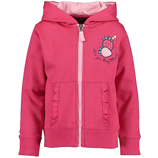 BLUE SEVEN Kapuzen-Sweatjacke BERRY MIX in pink