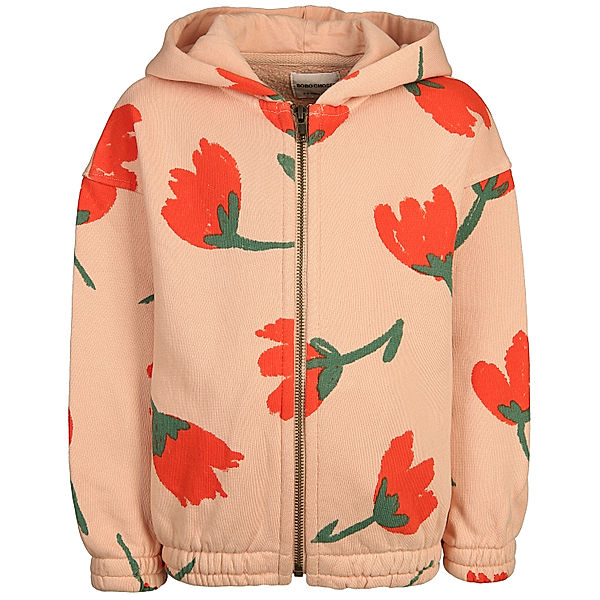 Bobo Choses Kapuzen-Sweatjacke BIG FLOWERS AOP – ROSE CLOUD in rosa