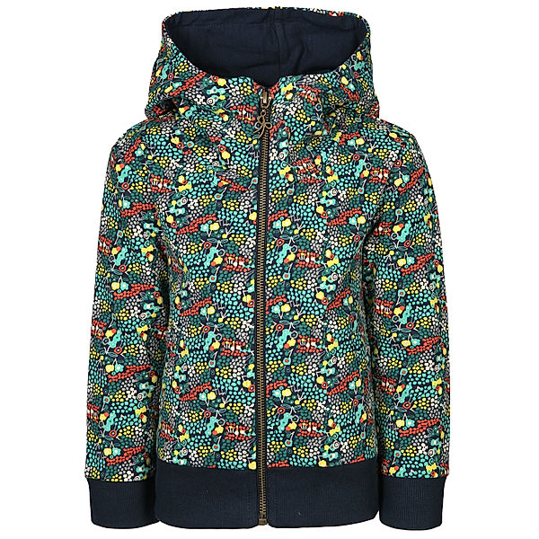 Boboli Kapuzen-Sweatjacke BLOOM UP in blau