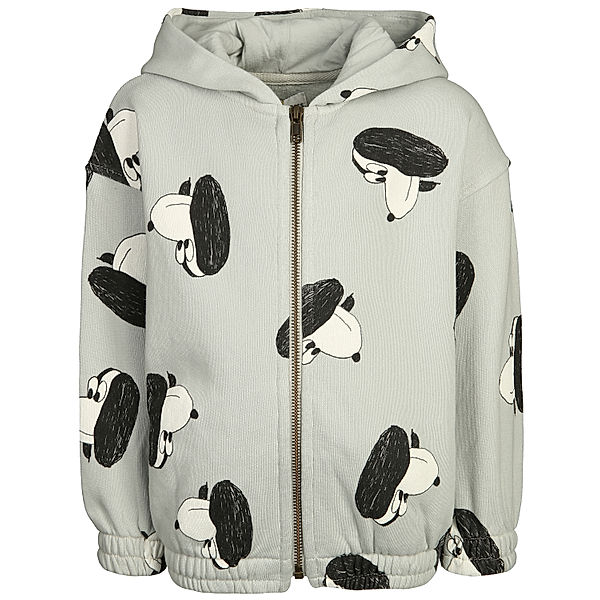 Bobo Choses Kapuzen-Sweatjacke DOGGIE AOP – GRAY VIOLIET in grau