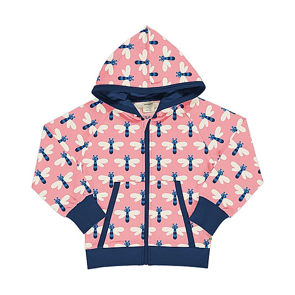 Maxomorra Kapuzen-Sweatjacke DRAGONFLY in rosa