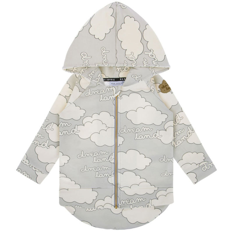 Kapuzen-Sweatjacke DREAMLAND AOP in grey