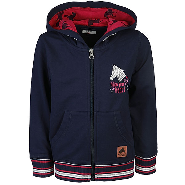 Salt & Pepper Kapuzen-Sweatjacke FOLLOW YOUR HEART in navy