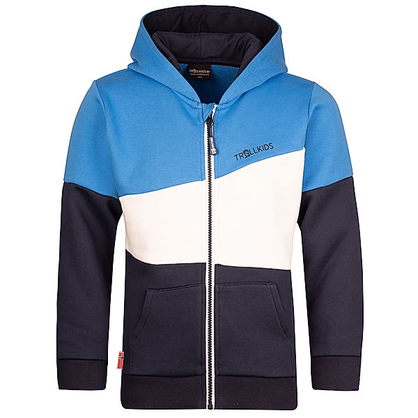 TROLLKIDS Kapuzen-Sweatjacke KIDS ALESUND in navy/medium blue