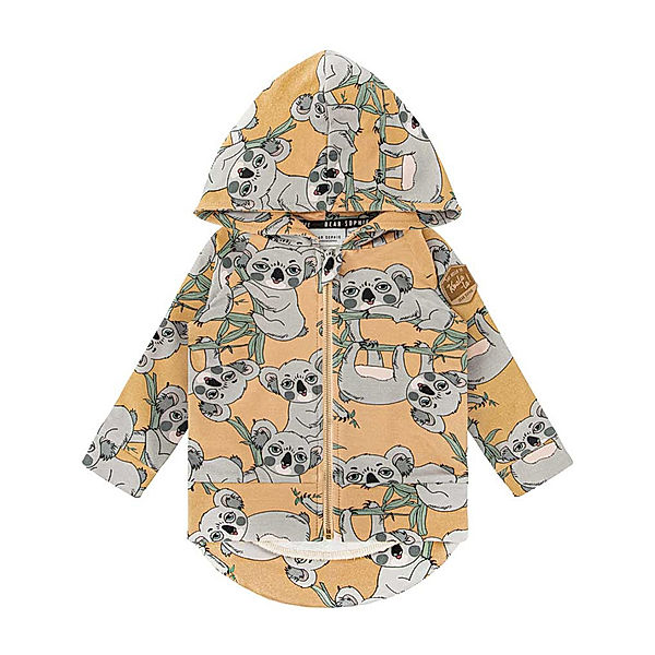 Dear Sophie Kapuzen-Sweatjacke KOALA in gelb