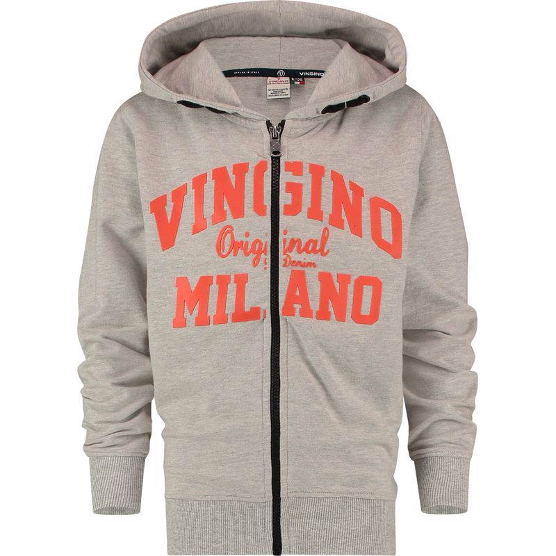 Kapuzen-Sweatjacke MILANO in grey melee