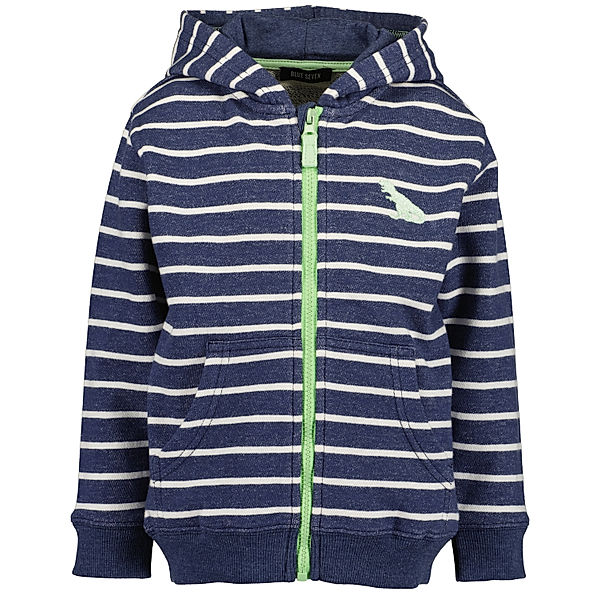 BLUE SEVEN Kapuzen-Sweatjacke MINI REX gestreift in ultramarin