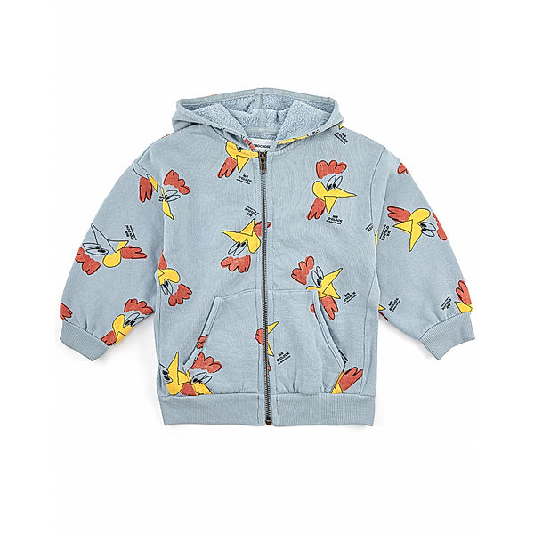 Bobo Choses Kapuzen-Sweatjacke MR O'CLOCK AOP in light blue