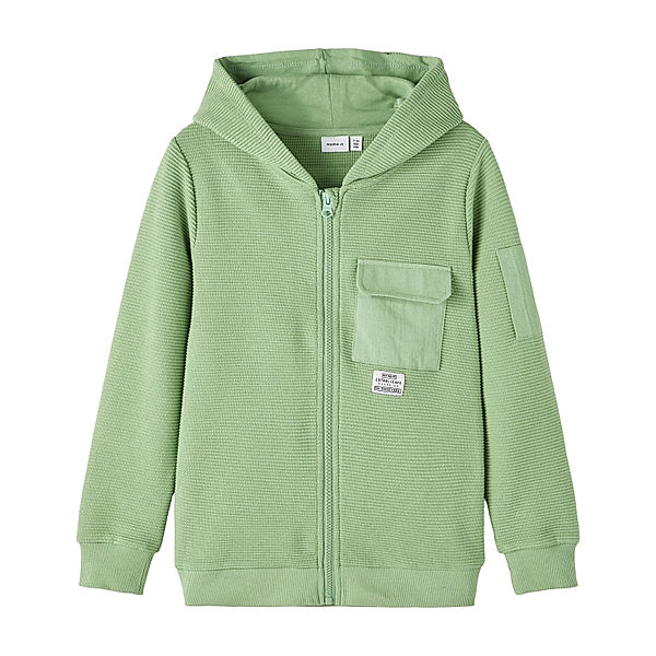 name it Kapuzen-Sweatjacke NKMDAVE in basil