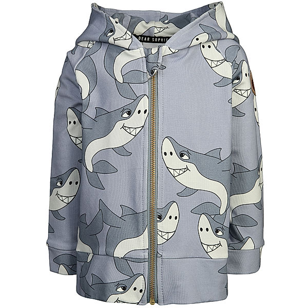 DEAR SOPHIE Kapuzen-Sweatjacke SHARK in blue