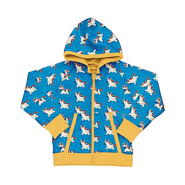 Maxomorra Kapuzen-Sweatjacke TALES UNICORN zum Wenden in blau