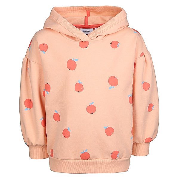 Sanetta Kapuzen-Sweatshirt APPLE ELA AOP in sunny peach