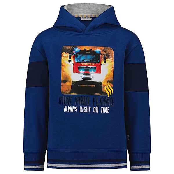 Salt & Pepper Kapuzen-Sweatshirt CHALLENGE - FIRE FLAME in space blue