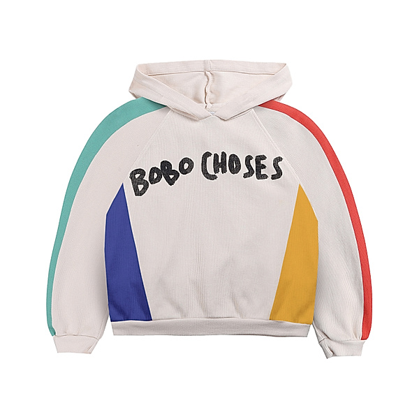 Bobo Choses Kapuzen-Sweatshirt COLOR BLOCK in offwhite