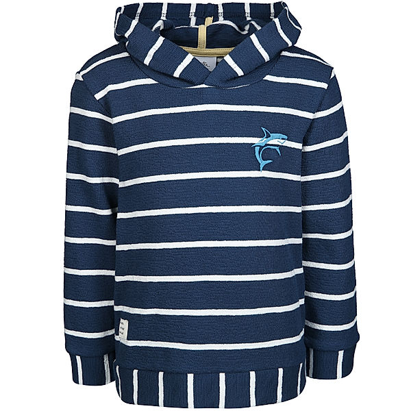 Sanetta Kapuzen-Sweatshirt ELA SHARK STRIPED in blue air