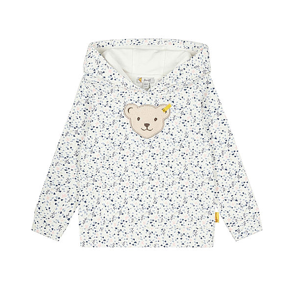 Steiff Kapuzen-Sweatshirt FLOWER BEAR in cloud dancer