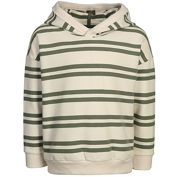 Sanetta Pure Kapuzen-Sweatshirt GREEN MIND gestreift in olive