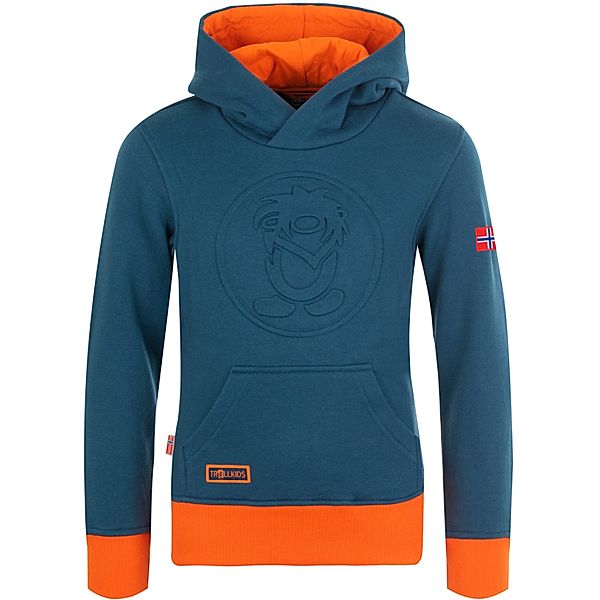 TROLLKIDS Kapuzen-Sweatshirt KIDS LILLEHAMMER in mystic blue/orange