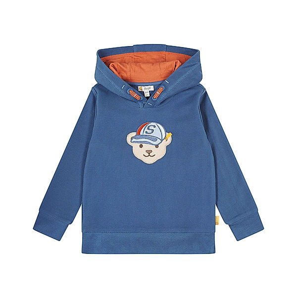 Steiff Kapuzen-Sweatshirt TEDDY in bijou blue