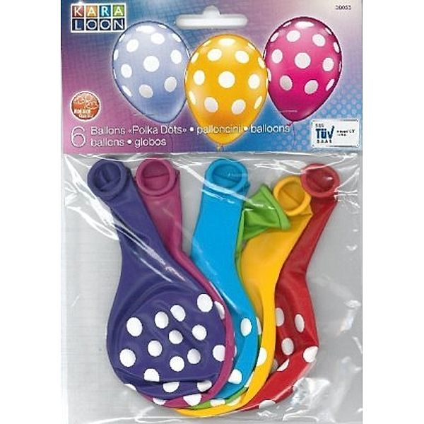 Karaloon 6 Ballons Polka Dots / Balloons Polka Dots