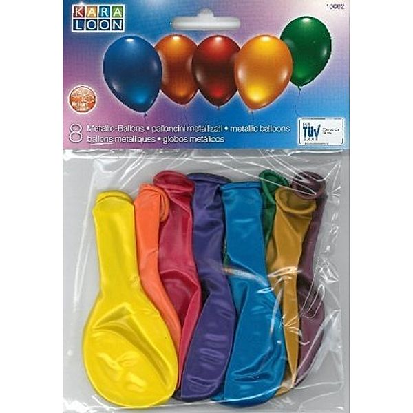 Karaloon 8 Metallic-Ballons / Metallic Balloons