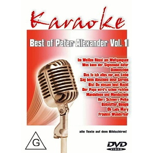 Karaoke - Best of Peter Alexander Vol. 1, Karaoke