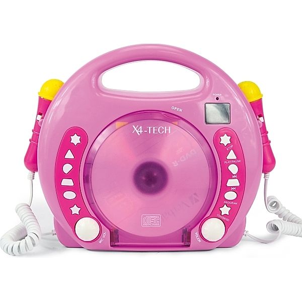 Karaoke CD Player MP3 2 Mikrofone girl/pink