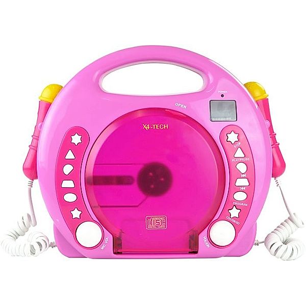 Karaoke CD Player MP3 2 Mikros pink