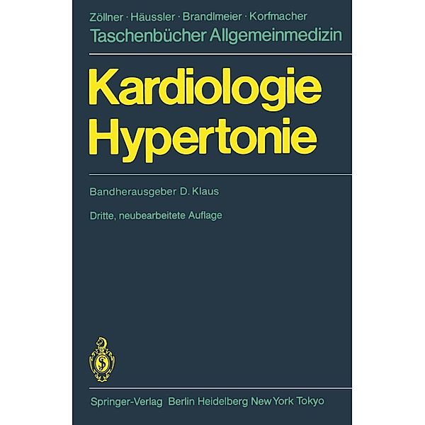 Kardiologie Hypertonie / Taschenbücher Allgemeinmedizin, D. H. Antoni, W. Hahn, D. Klaus, H. Lydtin, P. Trenkwalder, E. Zeh