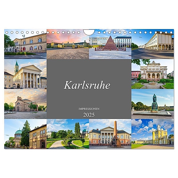 Karlsruhe Impressionen (Wandkalender 2025 DIN A4 quer), CALVENDO Monatskalender, Calvendo, Dirk Meutzner
