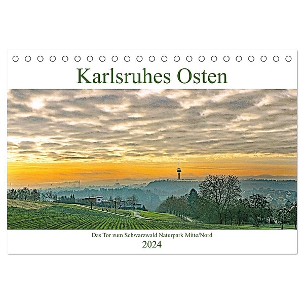 Karlsruhes Osten (Tischkalender 2024 DIN A5 quer), CALVENDO Monatskalender, Klaus Eppele