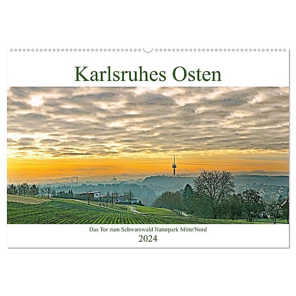 Karlsruhes Osten (Wandkalender 2024 DIN A2 quer), CALVENDO Monatskalender, Klaus Eppele