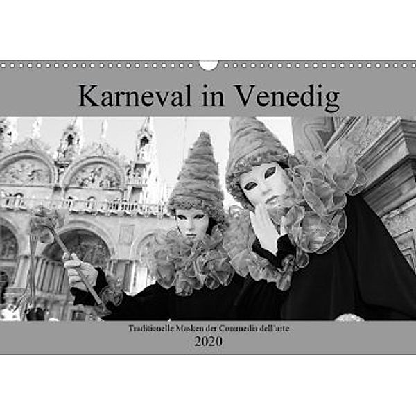 Karneval in Venedig - Schwarzweiss (Wandkalender 2020 DIN A3 quer), Andreas Riedmiller