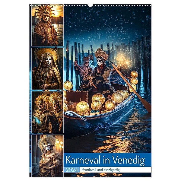 Karneval in Venedig (Wandkalender 2024 DIN A2 hoch), CALVENDO Monatskalender, Steffen Gierok-Latniak