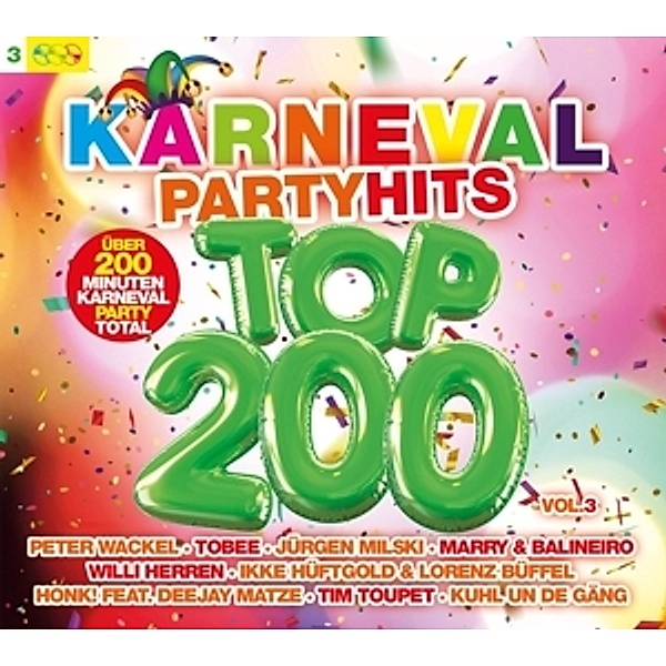 Karneval Party Hits Top 200 Vol.3, Diverse Interpreten