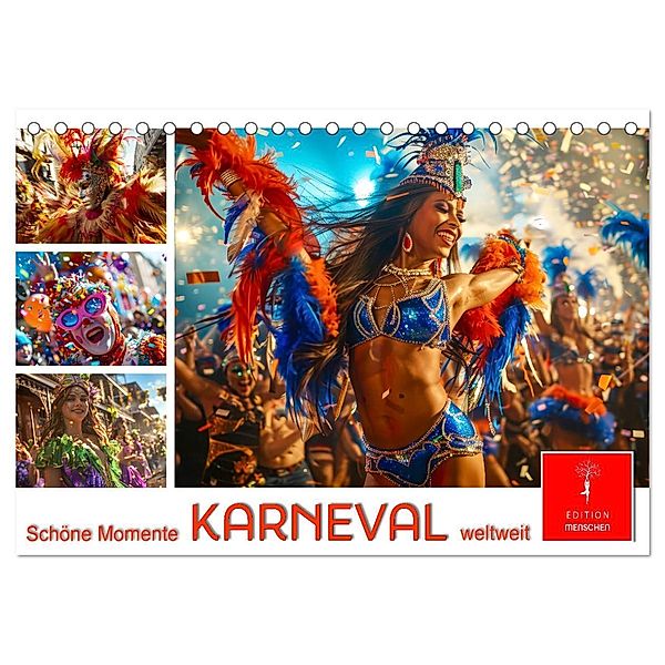 Karneval - schöne Momente weltweit (Tischkalender 2025 DIN A5 quer), CALVENDO Monatskalender, Calvendo, Peter Roder