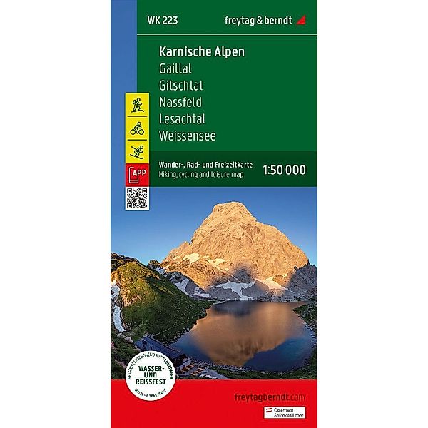 Karnische Alpen, Wander-, Rad- und Freizeitkarte 1:50.000, freytag & berndt, WK 223