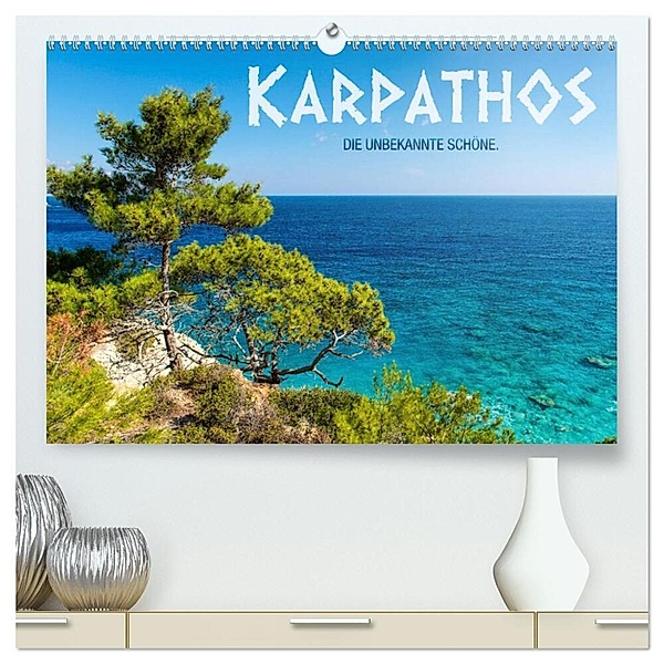 Karpathos - die unbekannte Schöne (hochwertiger Premium Wandkalender 2024 DIN A2 quer), Kunstdruck in Hochglanz, Frank Mitchell