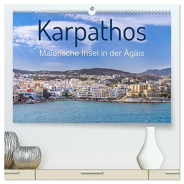 Karpathos - Malerische Insel in der Ägäis (hochwertiger Premium Wandkalender 2025 DIN A2 quer), Kunstdruck in Hochglanz, Calvendo, Stefan O. Schüller und Elke Schüller