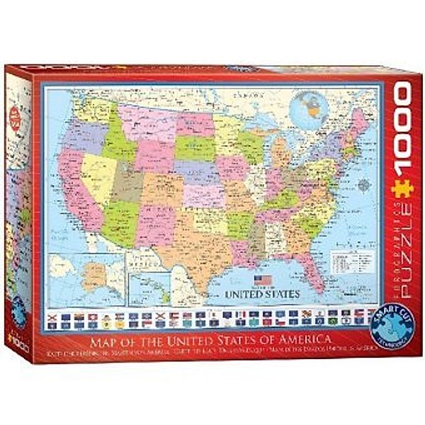 Karte der Vereinigten Staaten von Amerika Puzzle | Weltbild.ch