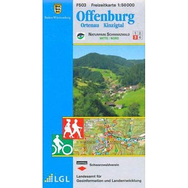 Karte des Schwarzwaldvereins / Topographische Freizeitkarte Baden-Württemberg Offenburg