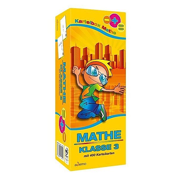 Karteibox Mathe Klasse 3, m. 400 Beilage, ademo Verlag