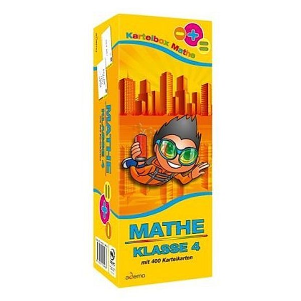 Karteibox Mathe Klasse 4, m. 400 Beilage, ademo Verlag