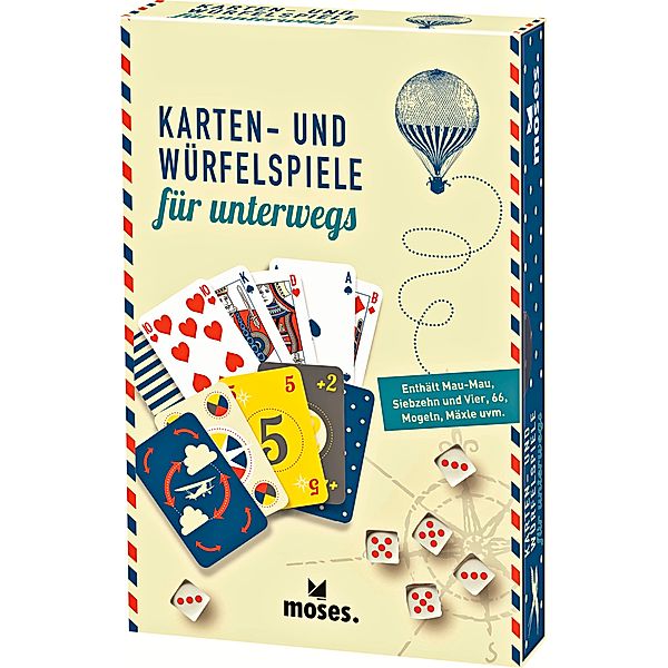 Karten- und Würfelspiele für unterwegs