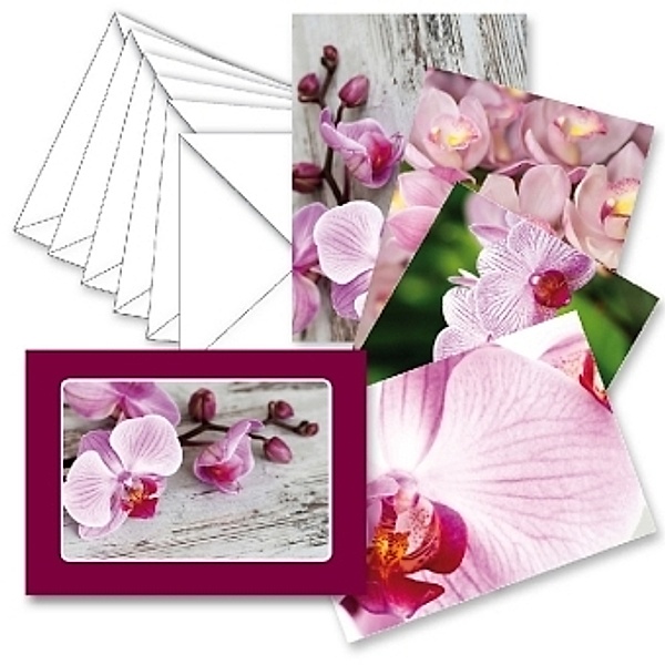 Kartenbox hard - Orchideen-Schönheit