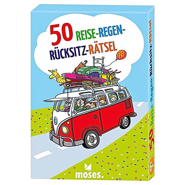 moses Verlag Kartenset 50 REISE-REGEN-RÜCKSITZ-RÄTSEL in bunt, Nicola Berger