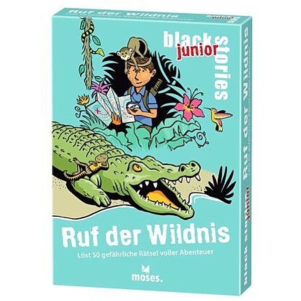 moses Verlag Kartenspiel BLACK STORIES JUNIOR – ADVENTURE STORIES, Corinna Harder