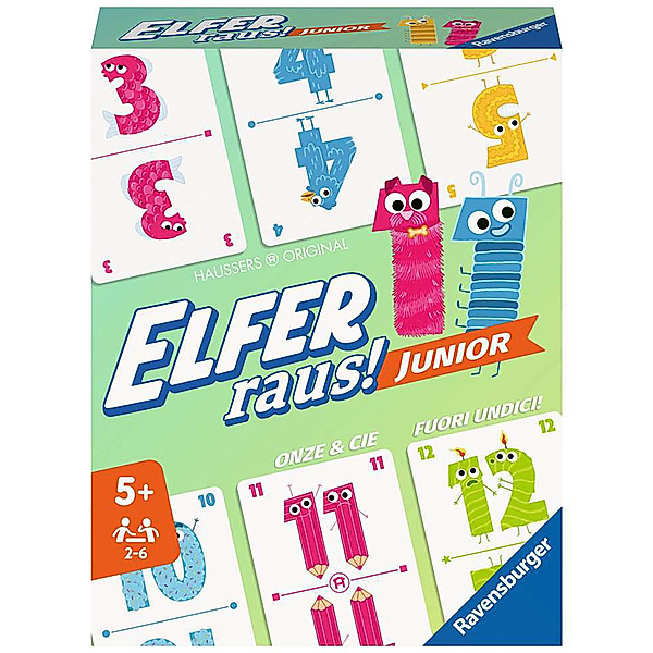 Ravensburger Verlag Kartenspiel ELFER RAUS! JUNIOR 80-teilig, © Hausser