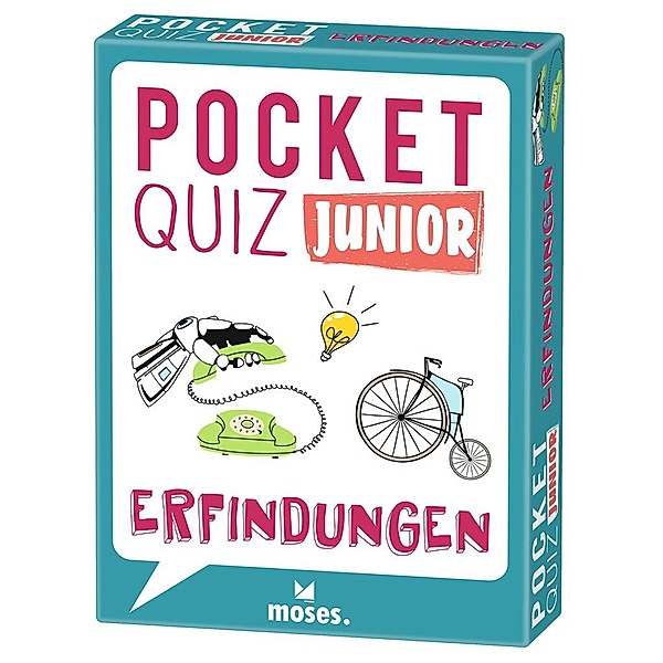 moses Verlag Kartenspiel POCKET QUIZ JUNIOR - ERFINDUNGEN, Jürgen Winzer, Anton Dietz